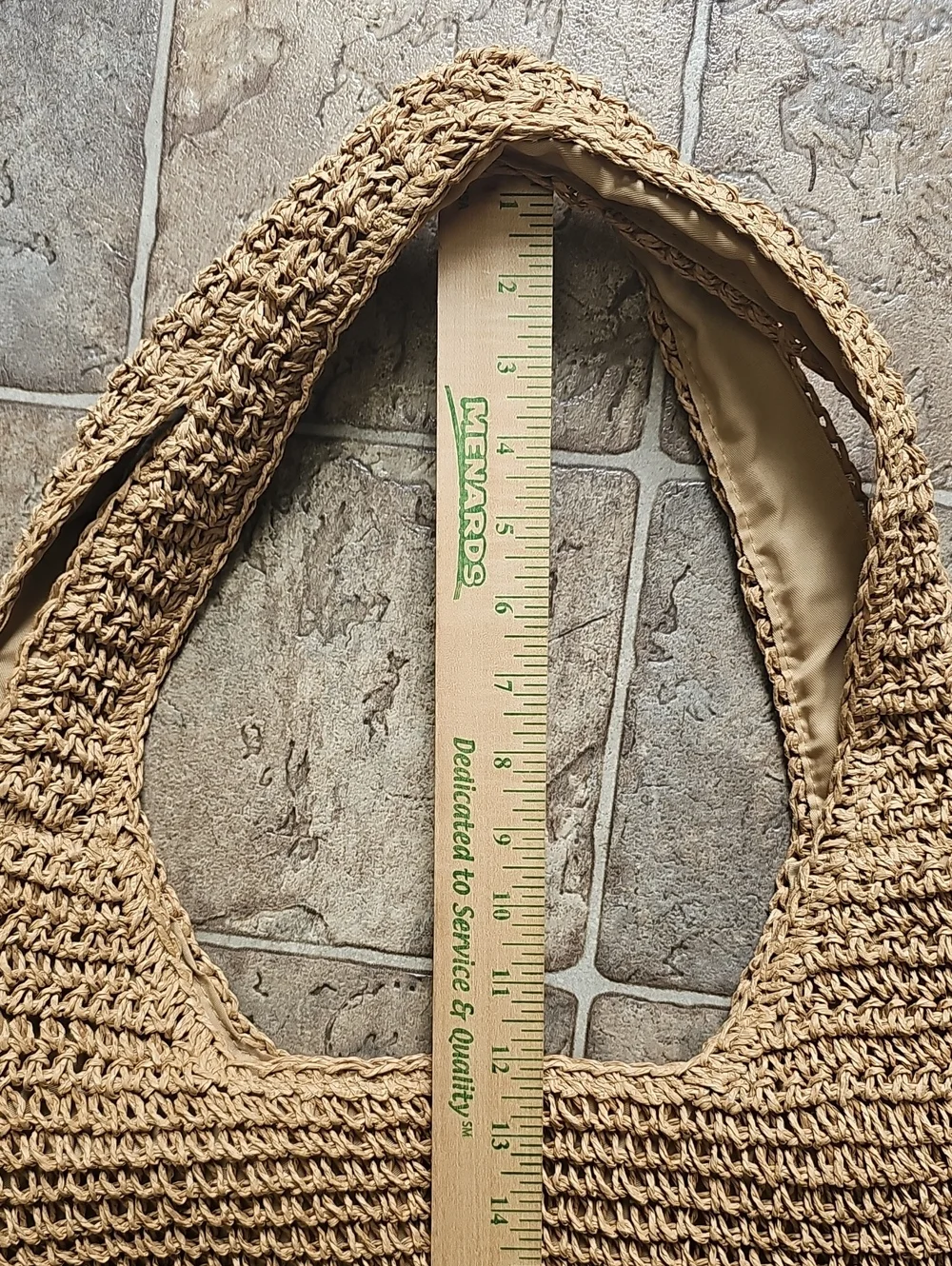 Large Boho Crochet Raffia Slouchy Hobo Shoulder Bag Tan Woven Straw Beach Tote
